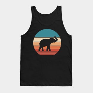 Elephant Retro Sunset Tank Top